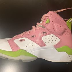 Pink And Green Jordans Size 6y