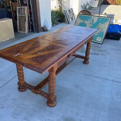  81”x31” Solid Wood Console Table (needs top refinished)