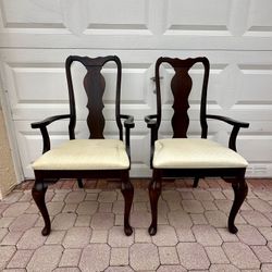 Vintage Queen Anne Dining Armchairs