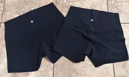 Lululemon black biker shorts size 8 (each)