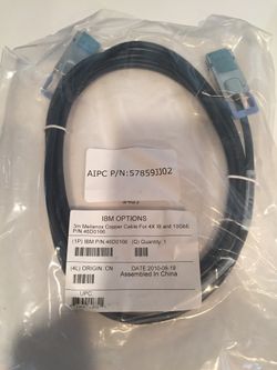 IBM 46D0166 3m Mellanox Copper Cable for 4X IB and 10GbE