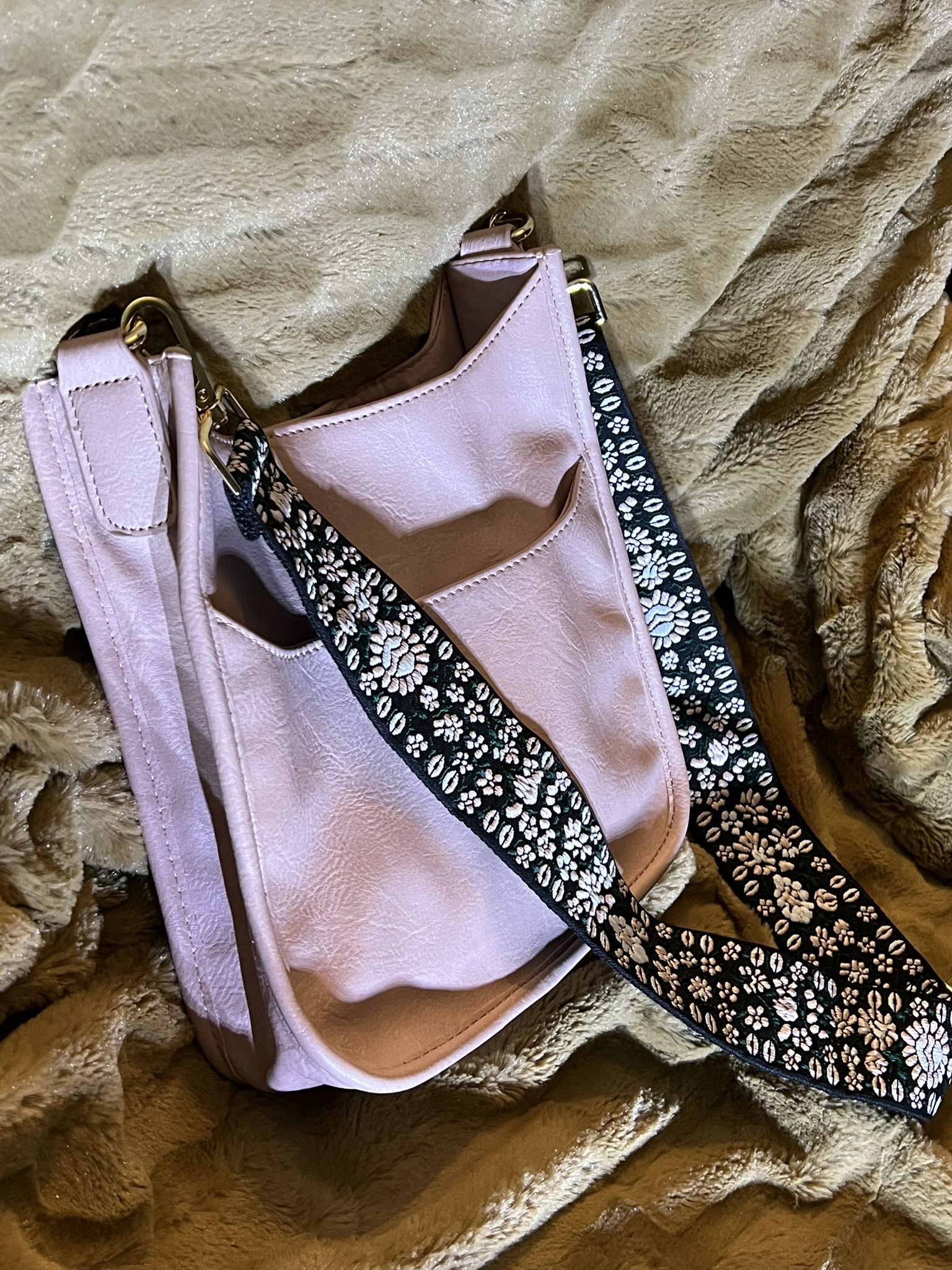 Ah.Dorned~ Vegan Leather With Guitar Strap For Crossbody . Strap Is Adjustable.