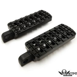 Black Dominator CNC Cut Motorcycle FootPegs For Harley Touring Sportster Dyna PN: MT216-125-BK