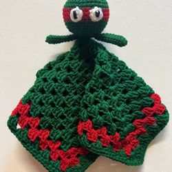 Teenage Ninja Turtle Security LOVEY HandMADE crocheT baby blanket SHOWER GIFT