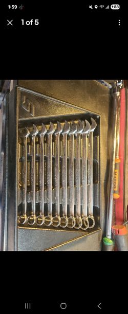 Snap-On Tools SOEXM710 10-Pc 12-Pt Metric Combination Wrench Set (10–19 mm)