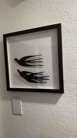 Pure Salt Framed Bird Wall Art – Beautiful Condition