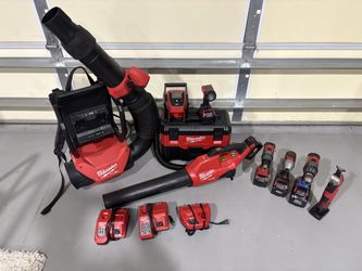 Milwaukee M18 Fuel Lot – Blowers, Vacuum, Drills, Batteries