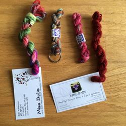 Lot 4 Mini Tiny Small Skeins of Yarn - Miss Babs and Blue Moon Fiber