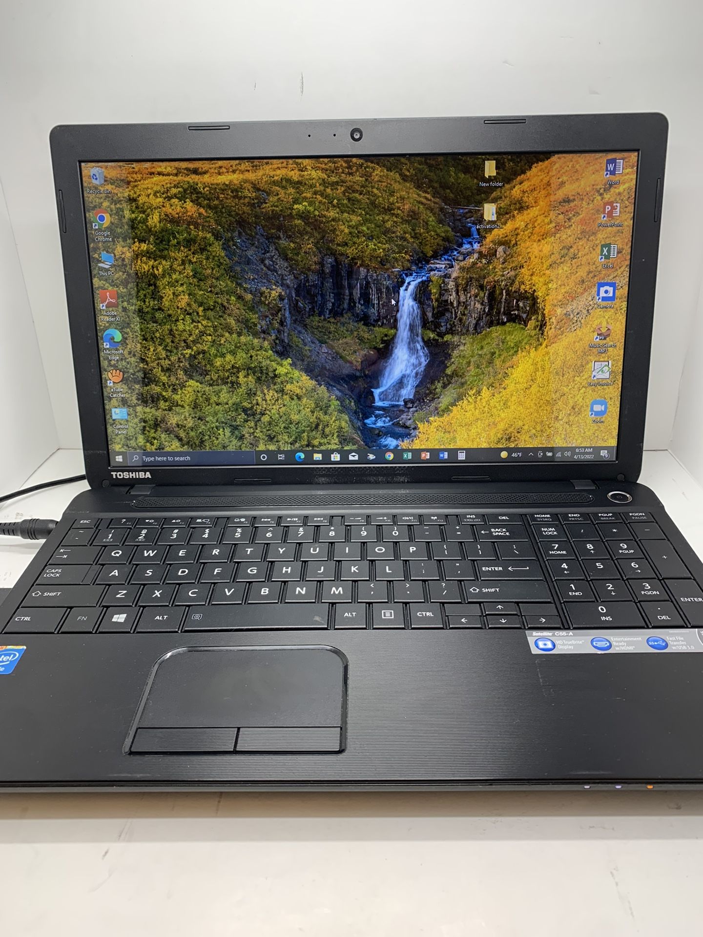 ..TOSHIBA SATELLITE…INTEL CELERON…..C55A....$ 225.00. 500 GB…..HHD...8.0 RAM . READY FOR CLASSES ON LINE OR WORK FROM HOME