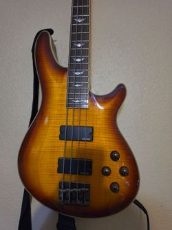 Schecter bass guitar and Acoustic Amp