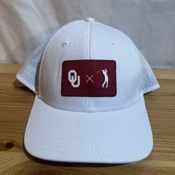 Oklahoma Sooners Golf White Hat Cap The Headwear New With Tag $15 Meet Up In Irving @dfwgoods