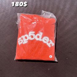 Sp5der Hoodie “cobweb Orange”