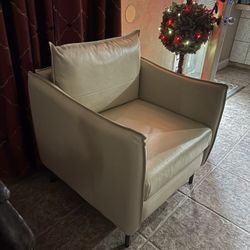 Faux Leather Armchair