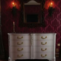 White Solid Wood Dresser 