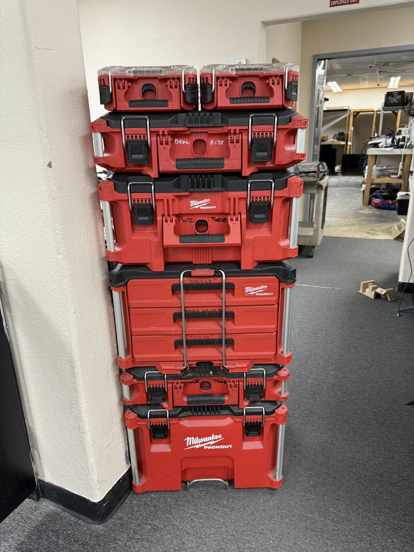Milwaukee 7 Pc Box Packout Set $250 For Set