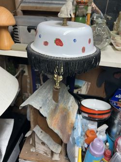 Unique Lamp With Bird House Very Cute Asking $45