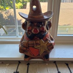 Vintage 1960s Winking Sheriff Cookie Jar