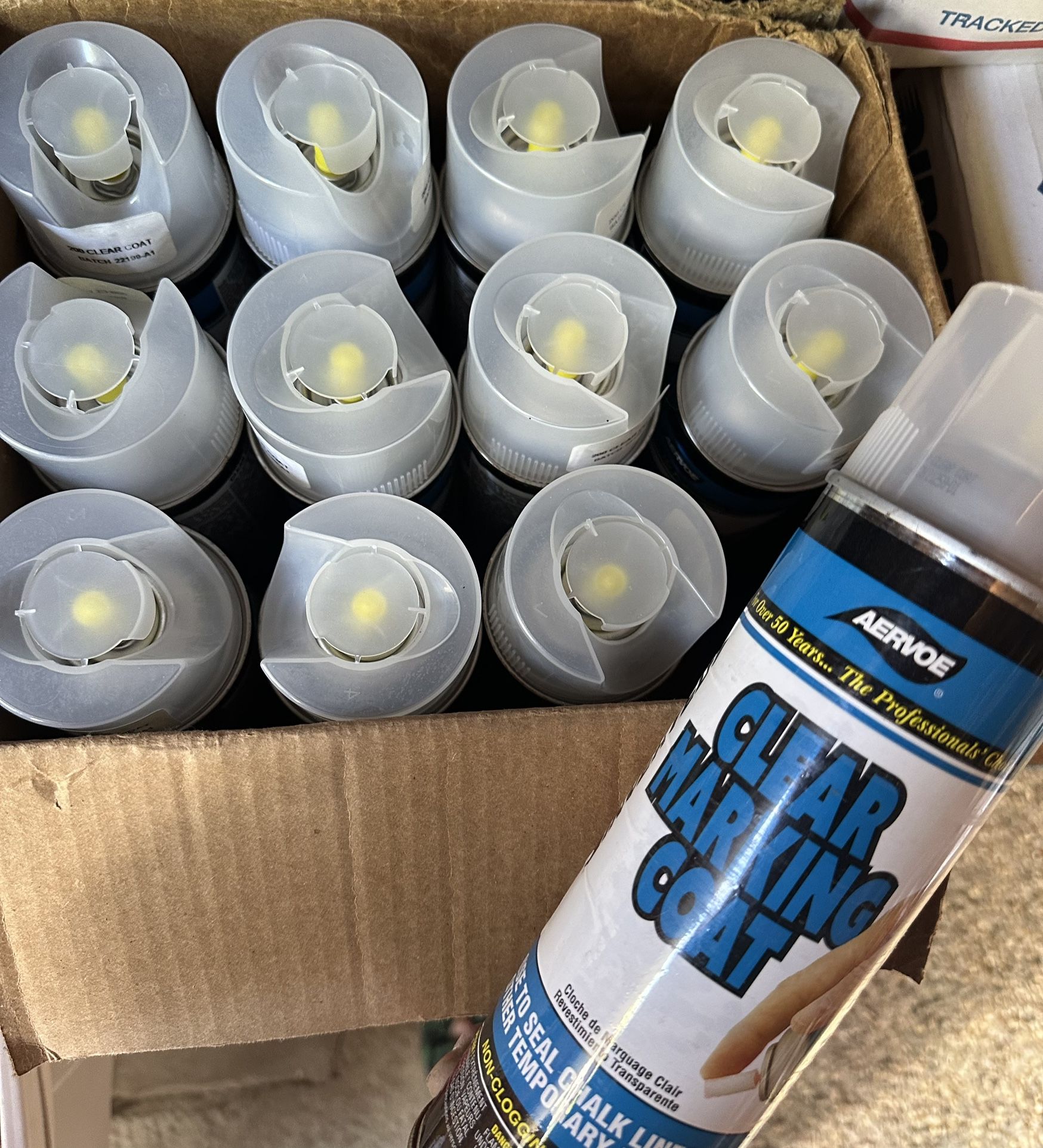 Aervoe Clear Marking Paint #200  15oz Inverted Spray Cans 