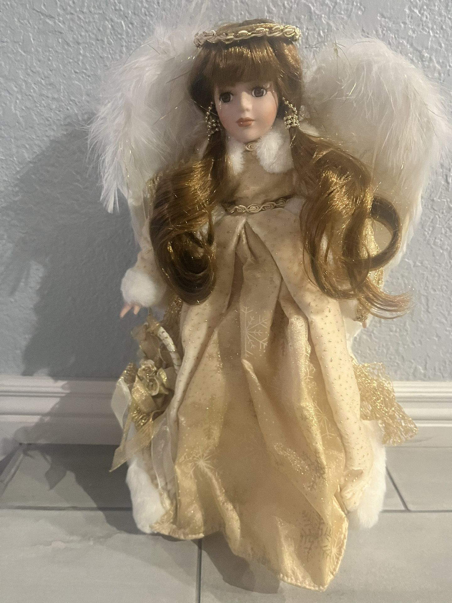 Beautiful Angel Porcelain Doll - Brand New
