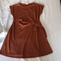XS dark orange mini dress/long top