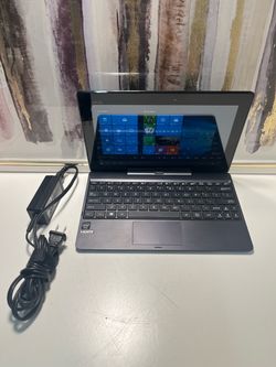 Touchscreen ASUS T100TAF Notebook Laptop 11” Intel Atom 1GB RAM 32GB HDD Win 10 w/ Charger - $39