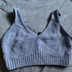 Blue Crop Top