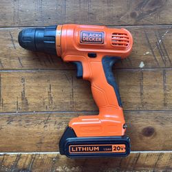 Black & Decker Cordless Lithium 20 V Max Drill