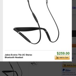 Jabra Evolve 75e Wireless Bluetooth Magnetic Earbuds- ( Brand New)