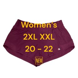Women's Champion 2XL 20 - 22 Shorts Sport Woven Drawstring Berry Activewear Athletic Active New