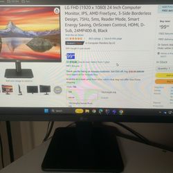 LG Full HD Computer Monitor 24 inch