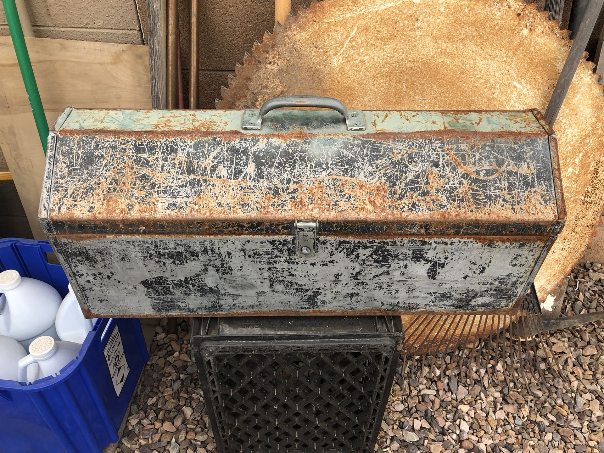  Vintage Metal Tool Box 26” Wide 