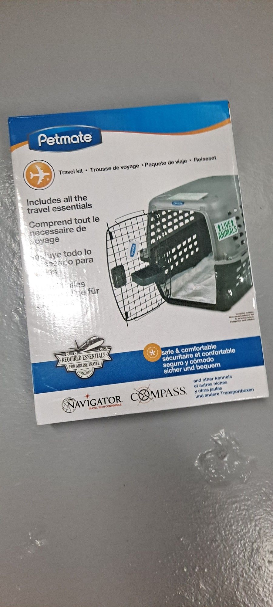 PETMADE Hard-Sided Dogs, Cats Pet Travel Carrier, Gray