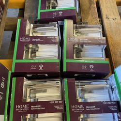 LOT OF 5 Woodcliff Satin Nickel Hall/Closet Passage Door Handle=HD-537
