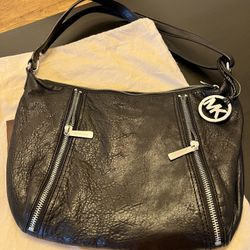 Michael Kors Black Leather Shoulder Bag