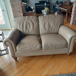 Italian Leather Loveseat
