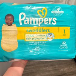 Pampers Swaddlers Size 1 (32 Diapers)