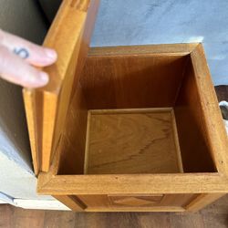 Solid Wood Box Plant Stand 