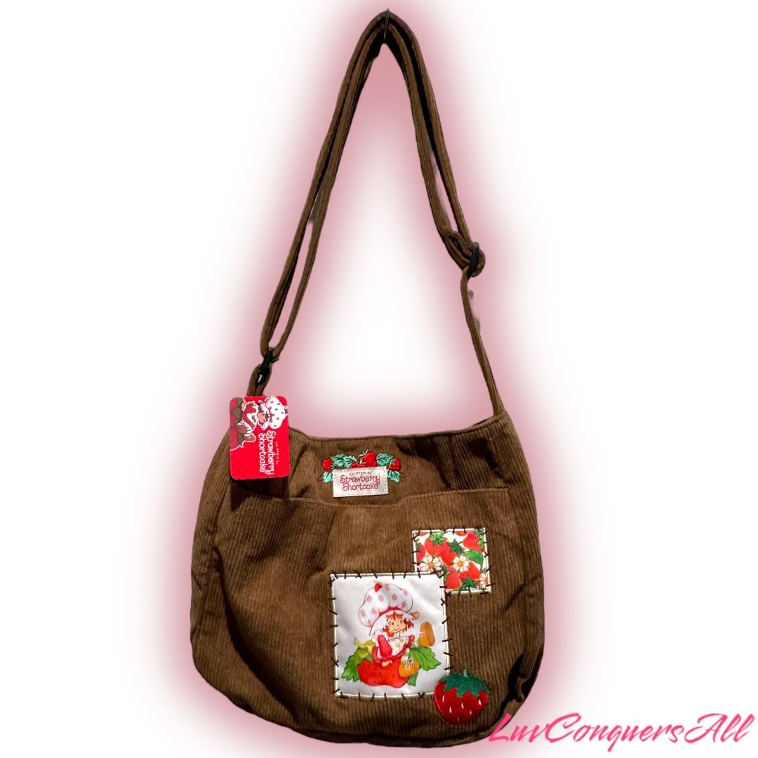 The World of Strawberry Shortcake Patches Corduroy Messenger Bag