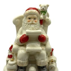 Lenox Winter's Wonder Santa Musical Keepsake Porcelain Plays Jolly Old St. Nick