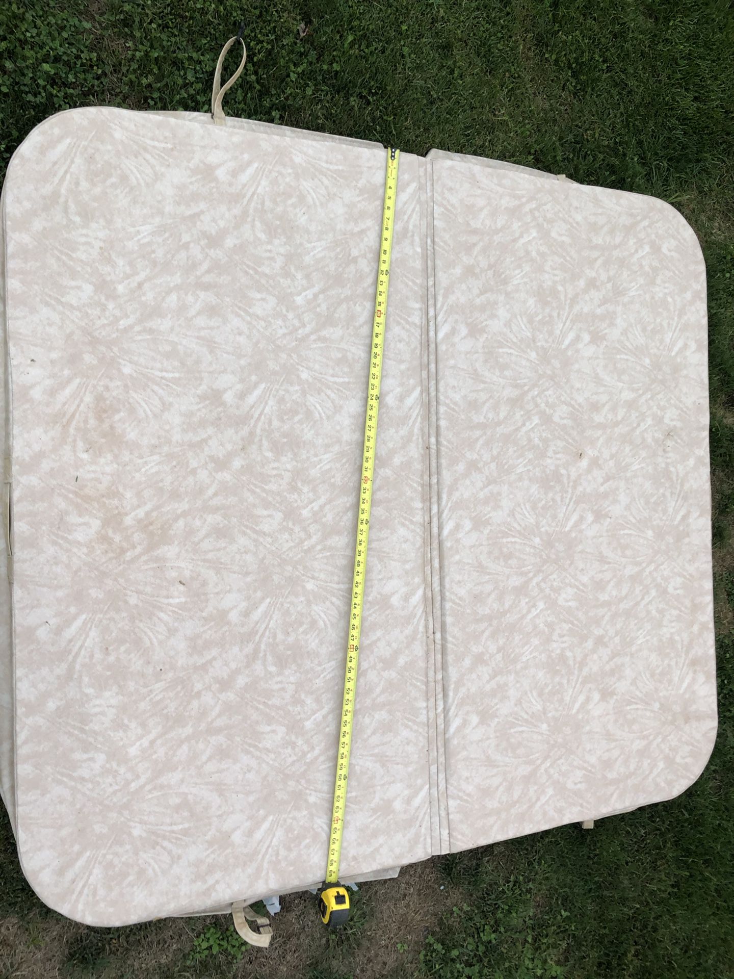 Tan 76” -69” Hot Tub Cover