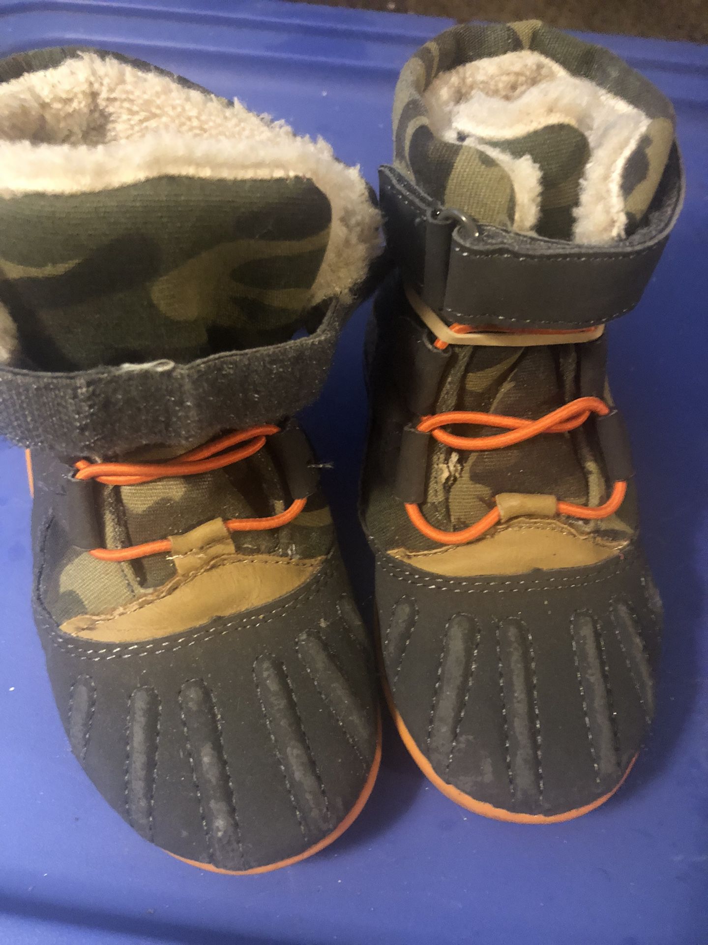 Carters Little Boys Camo Boots. Size 5C REDUCED 