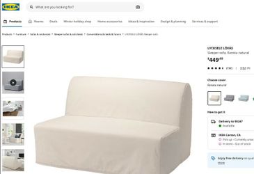 Ikea sleeper sofa bed LYCKSELE LÖVÅS