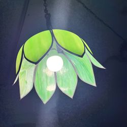 slab glass tulip lamp - hard wired