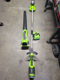 40 VOLT string trimmer blower combo kit