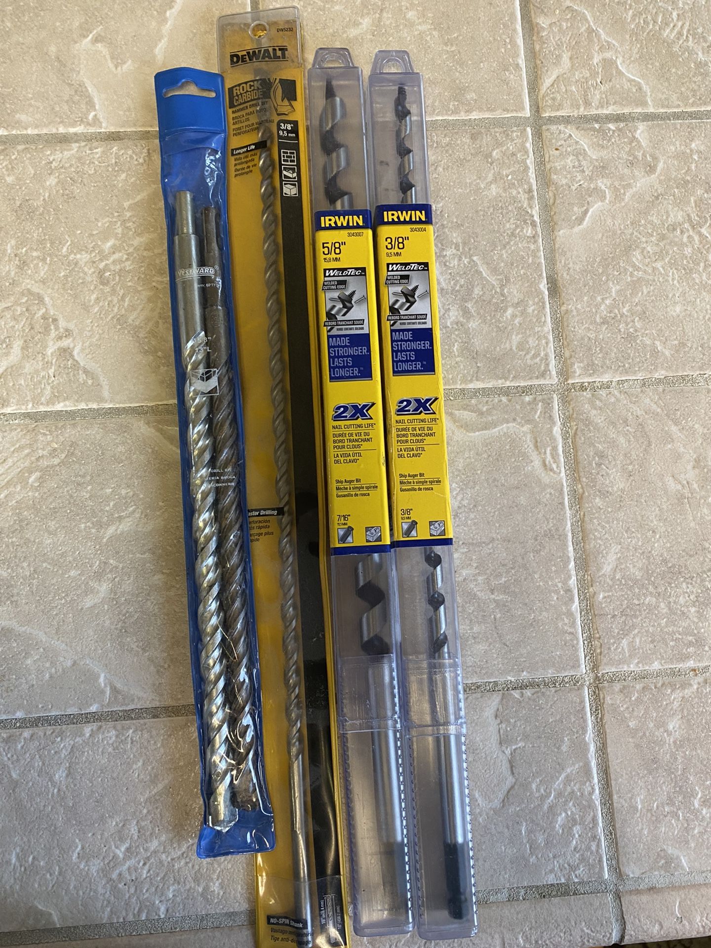 Assorted Drill And Auger Bits