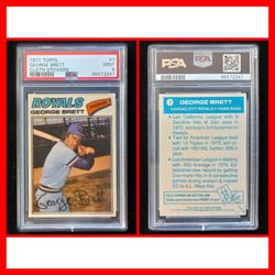 George Brett 1977 Topps Cloth Sticker Card