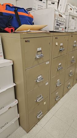 Fireking 4 Drawer Letter 31" D Classic Vertical fireproof File Cabinet-Taupe