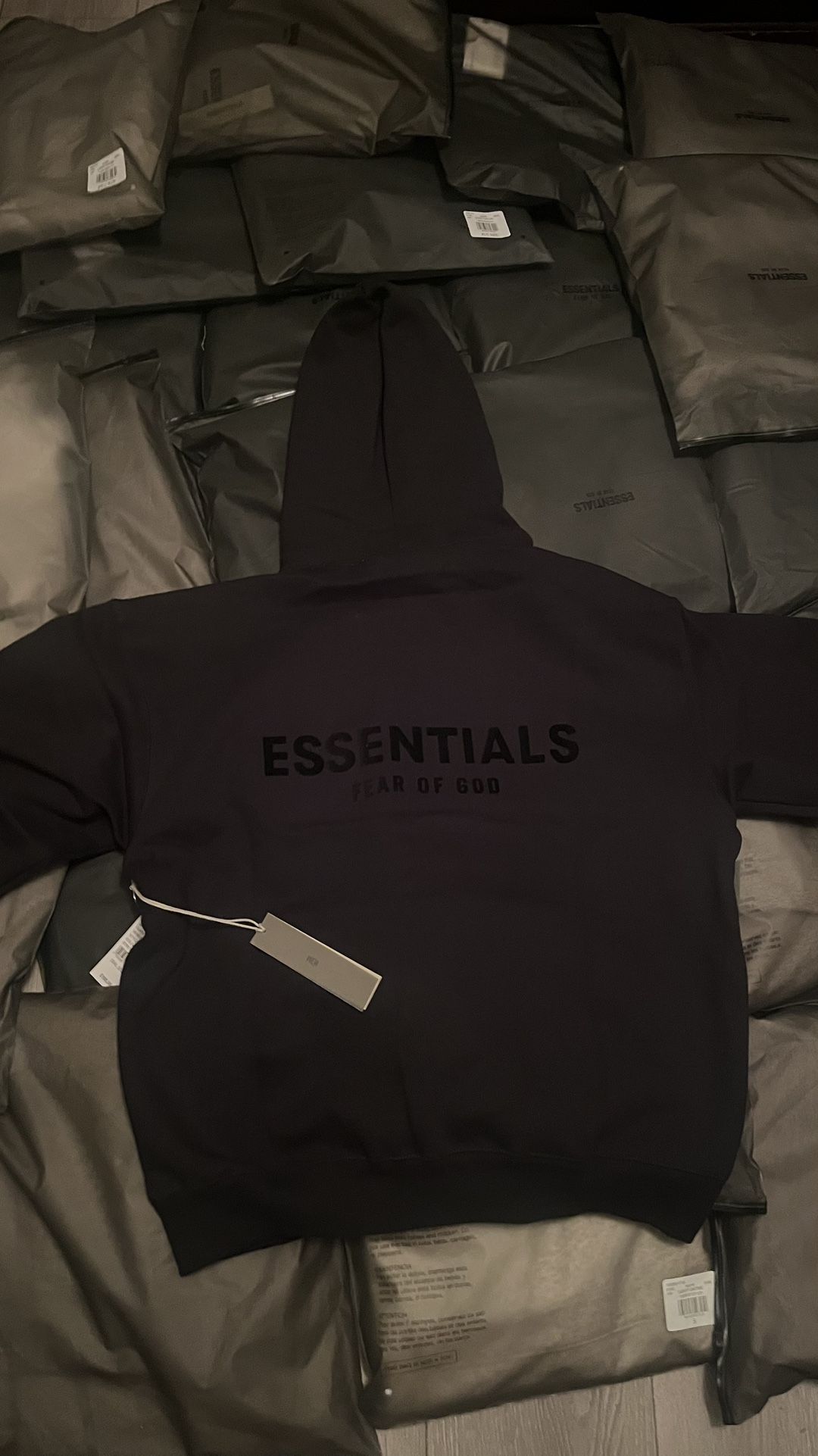 Black Limo Essentials Fear Of God  Hoodie