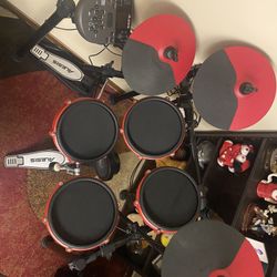 Alesis Nitro Mesh Kit Electronic Drum Set - Special Edition Red