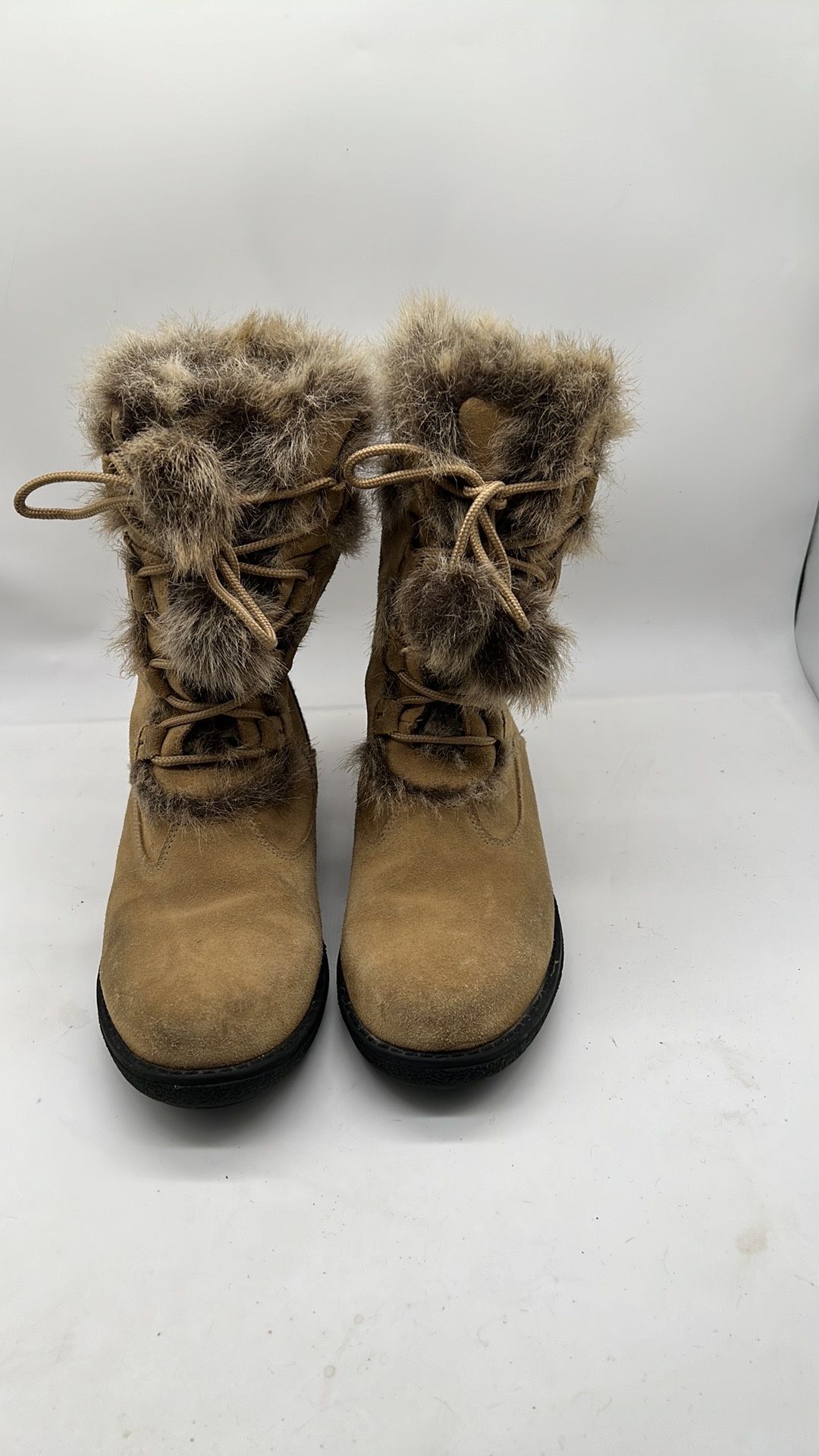 Totes Talya Tan Faux Fur Winter Boots Size 10